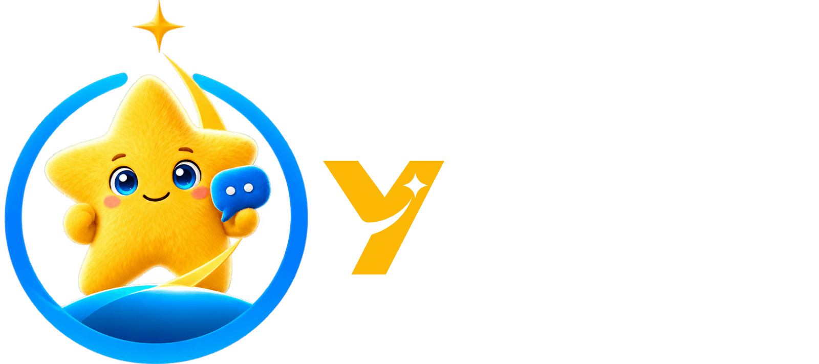 YNova logo, horizontal reverse, on charcoal