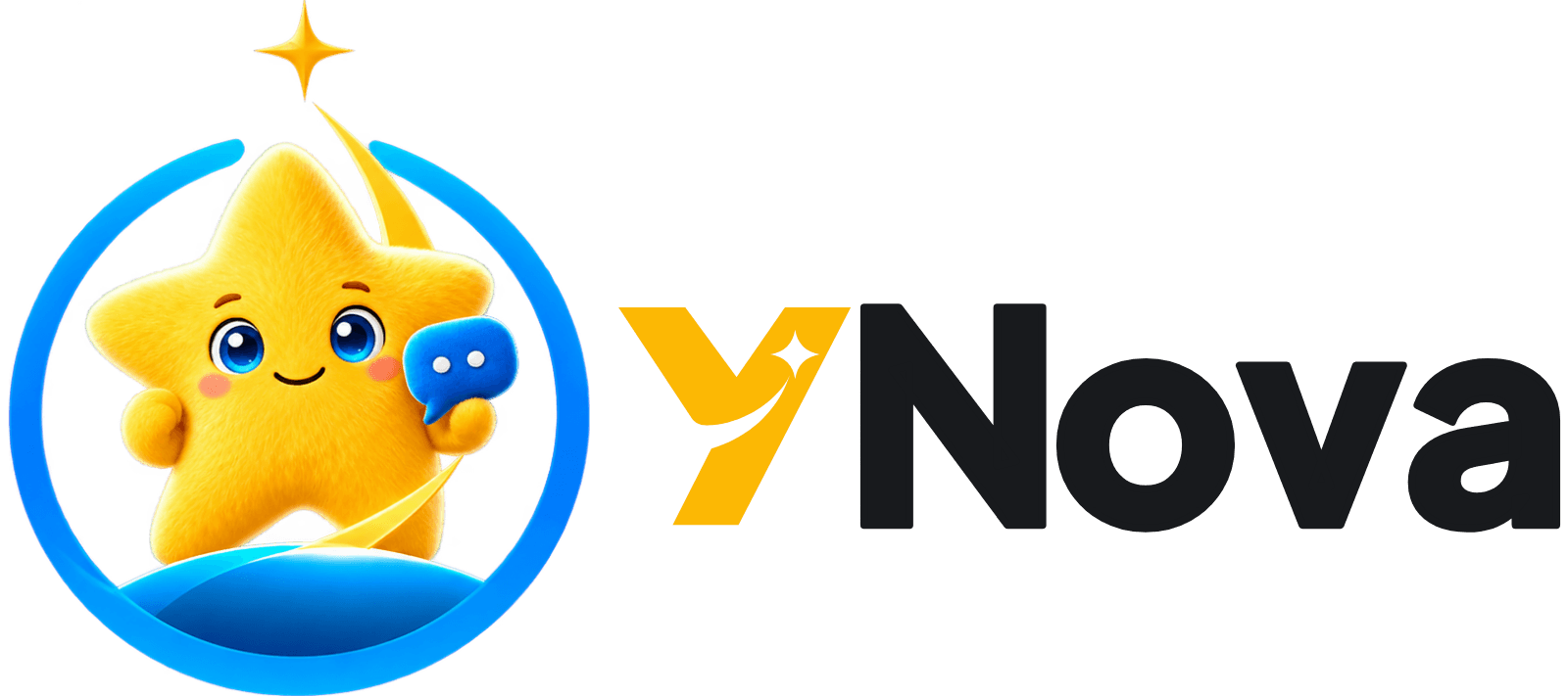 YNova logo, horizontal, on white