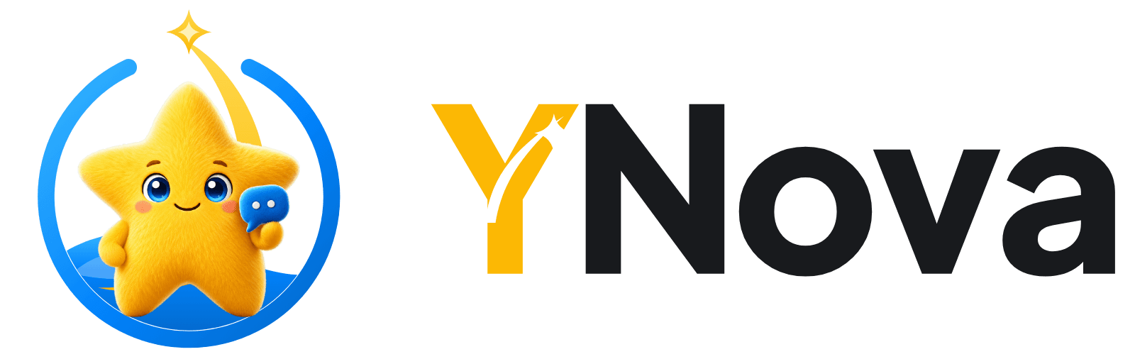 YNova logo, horizontal, on white